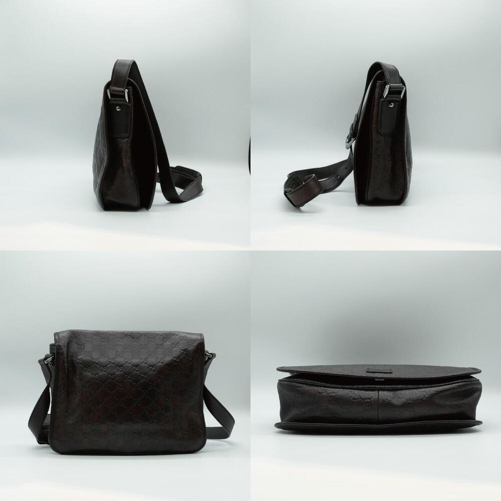 Gucci Brown Silver Bag Leather Crossbody ssima Shoulder